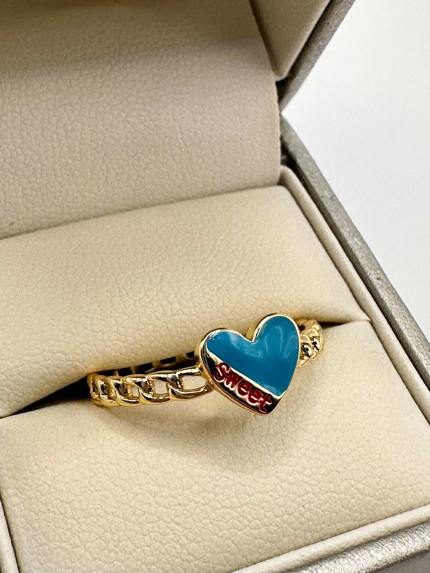 Azure Sweetheart Ring