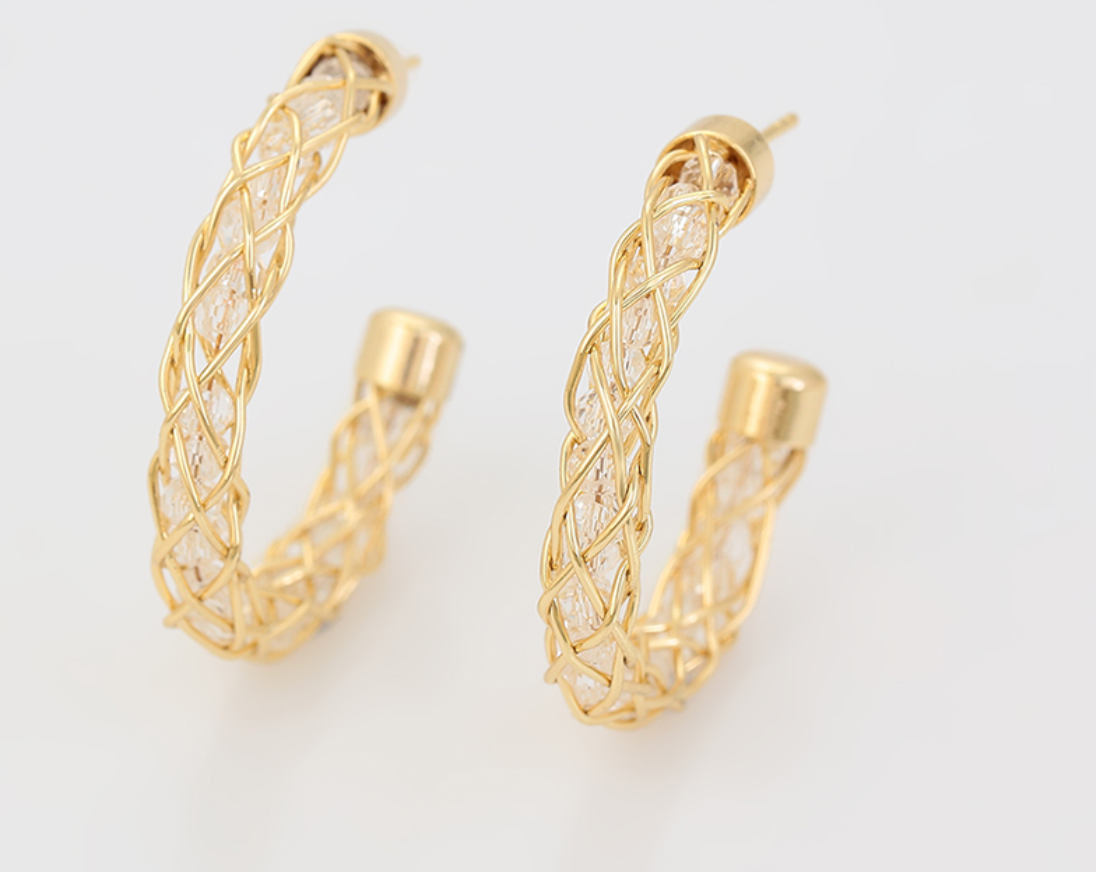 Nautical Knot Hoop Earrings