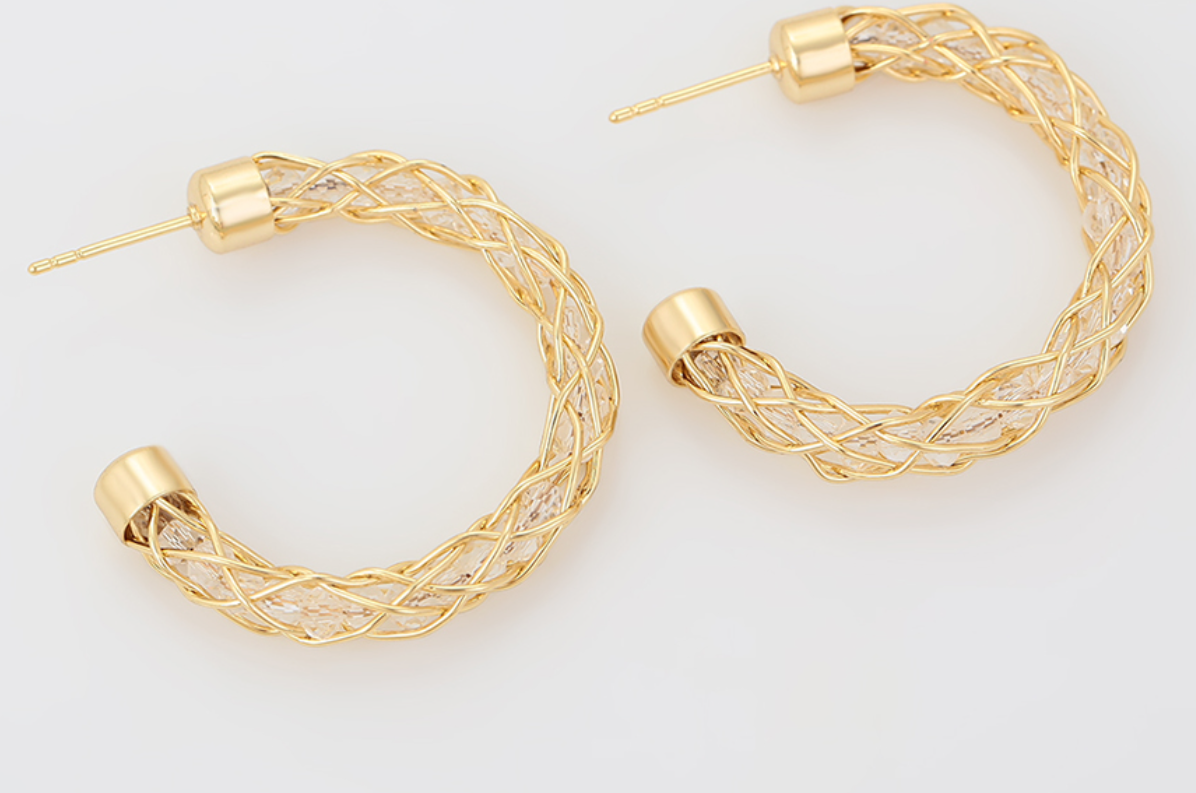 Nautical Knot Hoop Earrings