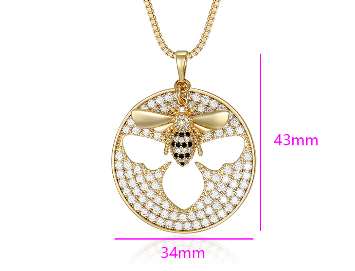 Buzzing Charm Bee Necklace